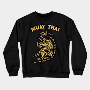 Muay Thai Tiger Sak Yant Tattoo Kickboxing Thailand Crewneck Sweatshirt